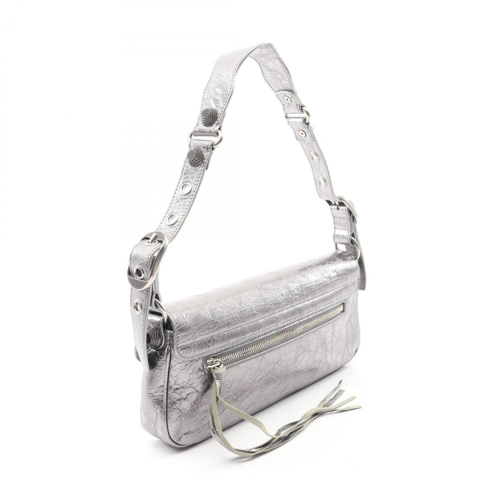 Balenciaga BALENCIAGA Le Cagole S Shoulder Bag Handbag Leather Women's Silver - Picture 2 of 7